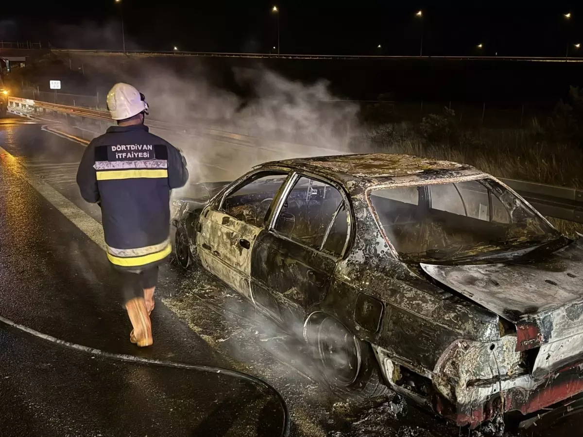 boluda seyir halindeki otomobil alev aldi lhlf3nxu.jpg